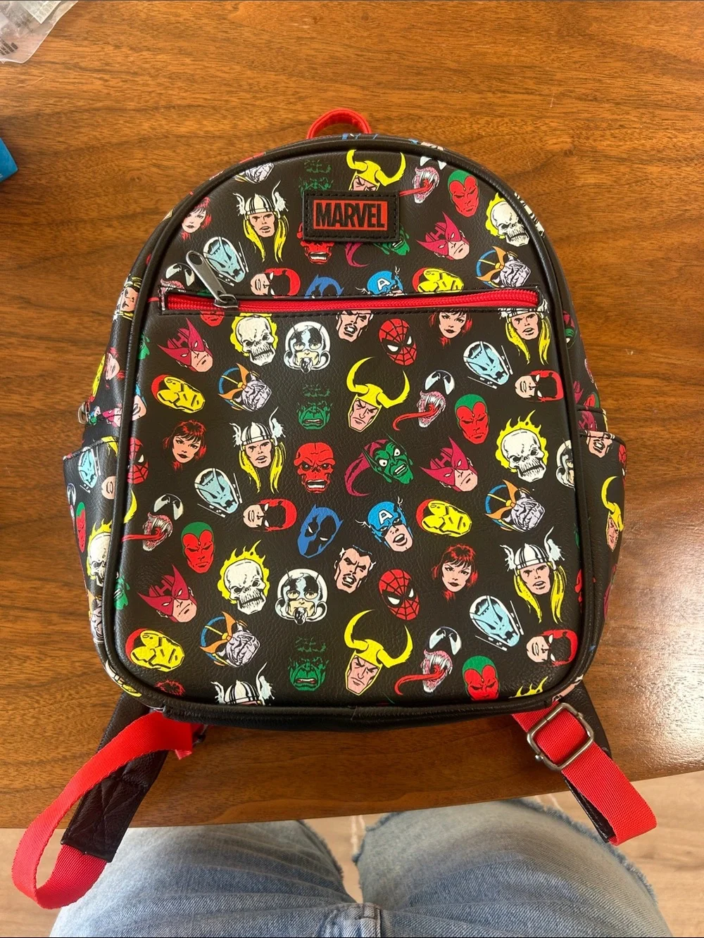 Marvel Kids Black Multicolor Superhero Mini Backpack